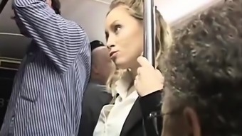 Blond groped to orgasm on bus