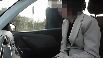 Public Sex With A French Wife And A Stranger In Public Car Parking - Misscreamy