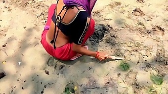 Indian Farmer'S Wife Gives Head And Gets Painful Sex In The Field