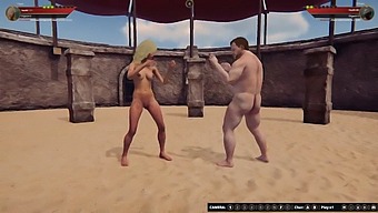 Ethan And Faye Engage In A Nude Battle In Naked Fighter 3d