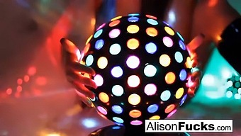 Alison Tyler'S Voluptuous Breasts On Display In Disco Ball Setting