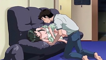 A Young Anime Girl With A Small Vagina Has Sex With Her Boyfriend For The First Time
