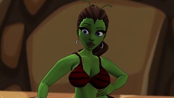 A Seductive Alien With A Large Buttocks Emerges From A Portal For Interracial Sex With Ai Voices
