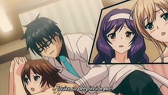 Erotic Hentai Video Featuring A Hardcore Foursome With Ample Breasts, Buttocks, And Large Penises