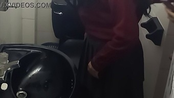 Secretly Filmed In The Dorm Bathroom: A College Student'S Intimate Encounter Caught On Camera