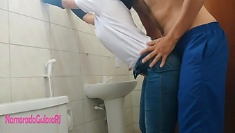 Secret Rendezvous In The Restroom With A Big Dick
