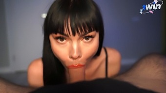 Pov Video Of A Babe'S Deepthroat Skills And Big Tits